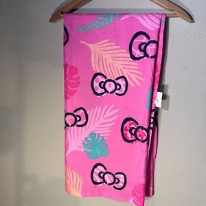Hello Kitty Full Size Top Sheet by Sanrio Pink Black and Green